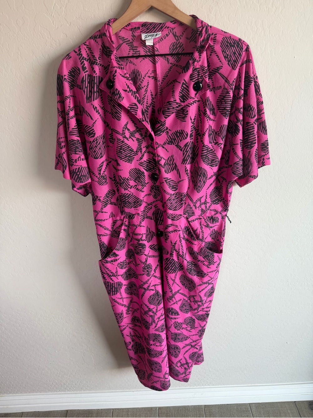 Zoey T Vintage Abstract Midi Dress 18 Plus Secretary 90s Y2K Geeky Preppy USA